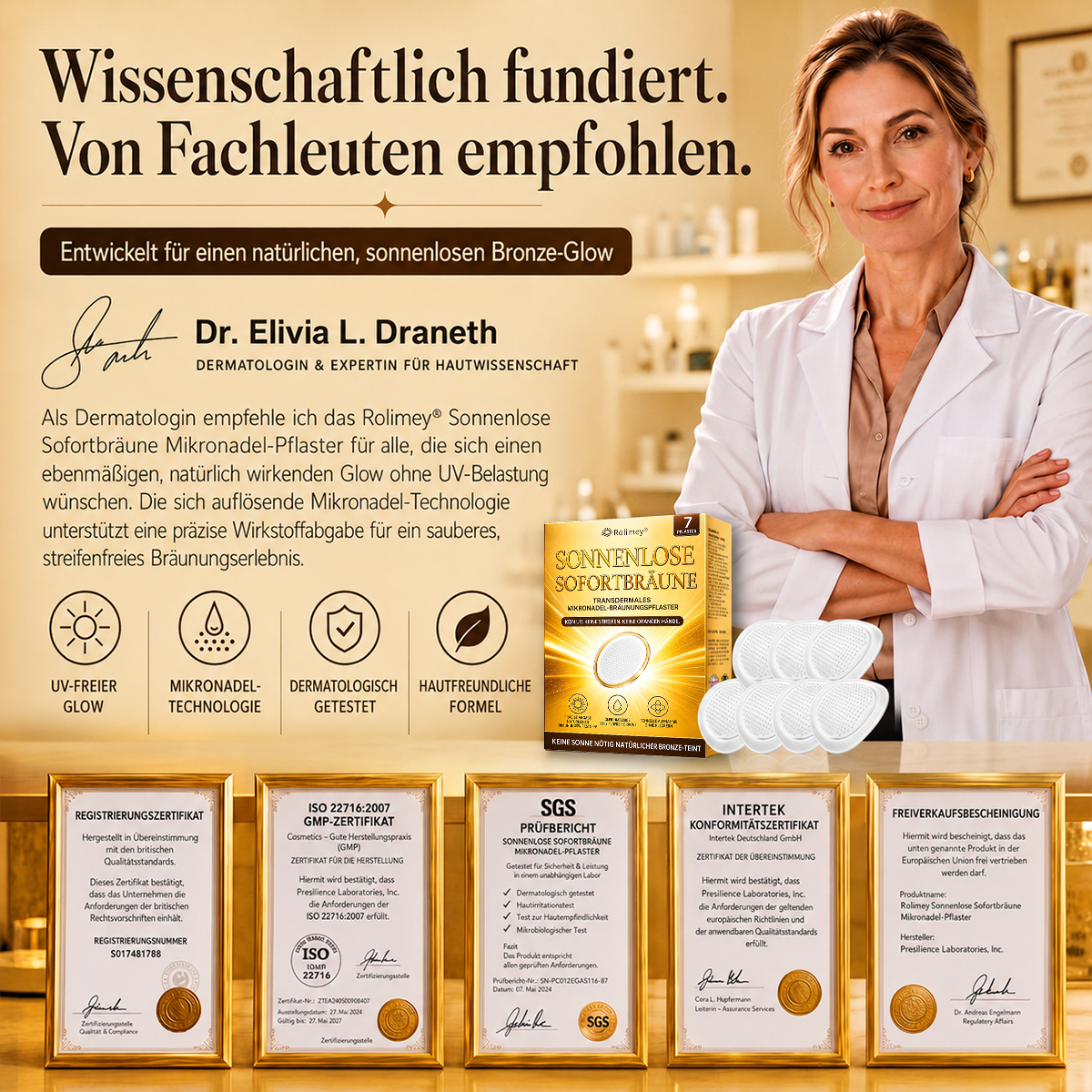 ⭐ 𝗡𝗮𝘁𝗿𝗮𝘃𝗼𝗿® Mikronadel-Bräunungspflaster: Natürlicher Bronze-Glow ohne UV & DHA