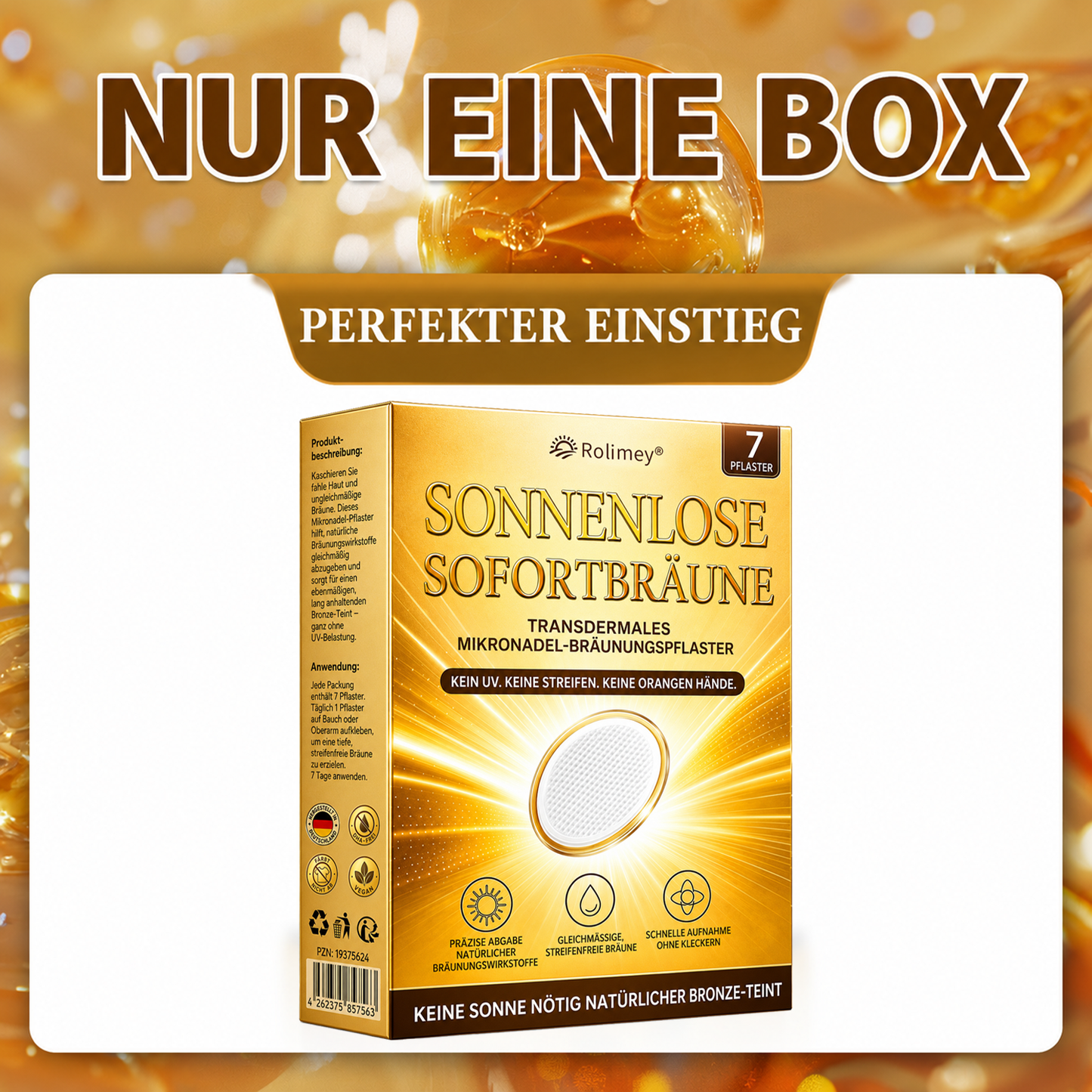 ⭐ 𝗡𝗮𝘁𝗿𝗮𝘃𝗼𝗿® Mikronadel-Bräunungspflaster: Natürlicher Bronze-Glow ohne UV & DHA