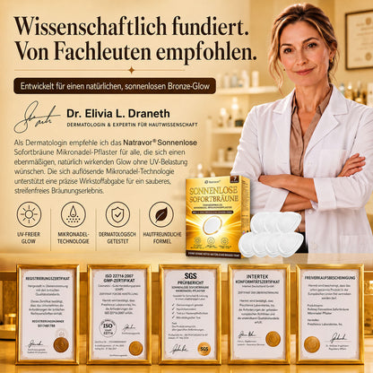 ⭐ 𝗡𝗮𝘁𝗿𝗮𝘃𝗼𝗿® Mikronadel-Bräunungspflaster: Natürlicher Bronze-Glow ohne UV & DHA