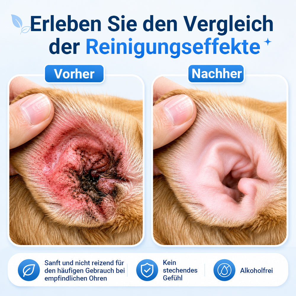 👩‍⚕️ 𝐍𝐚𝐭𝐫𝐚𝐯𝐨𝐫® Ohrenreinigungslösung für Haustiere ✅Bekämpft Ohrgeruch, Ohrenschmalzablagerungen, Hefebildung & Kratzen