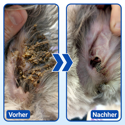 👩‍⚕️ 𝐍𝐚𝐭𝐫𝐚𝐯𝐨𝐫® Ohrenreinigungslösung für Haustiere ✅Bekämpft Ohrgeruch, Ohrenschmalzablagerungen, Hefebildung & Kratzen