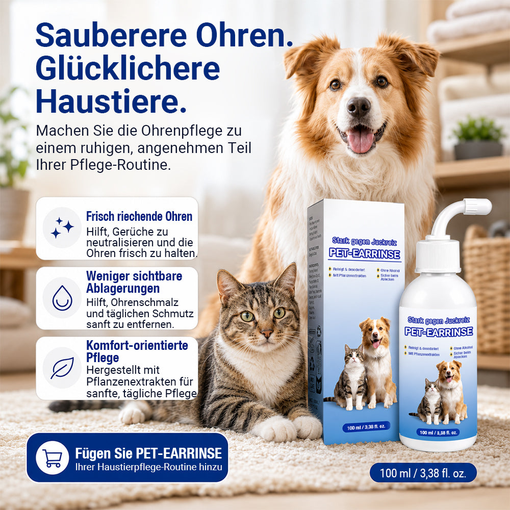 👩‍⚕️ 𝐍𝐚𝐭𝐫𝐚𝐯𝐨𝐫® Ohrenreinigungslösung für Haustiere ✅Bekämpft Ohrgeruch, Ohrenschmalzablagerungen, Hefebildung & Kratzen