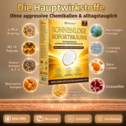 ⭐ 𝗡𝗮𝘁𝗿𝗮𝘃𝗼𝗿® Mikronadel-Bräunungspflaster: Natürlicher Bronze-Glow ohne UV & DHA