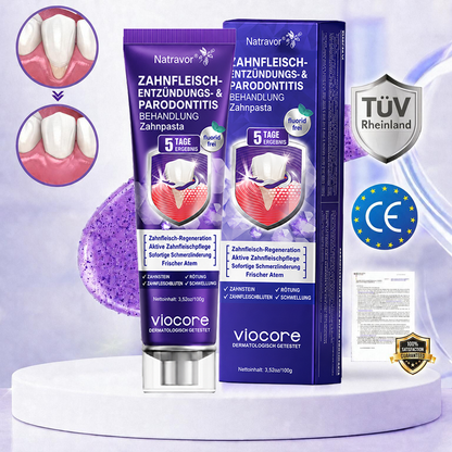 🇩🇪 𝐍𝐚𝐭𝐫𝐚𝐯𝐨𝐫® VioCore Zahnpasta zur Behandlung von Zahnfleischentzündungen und Parodontitis mit Bienengift