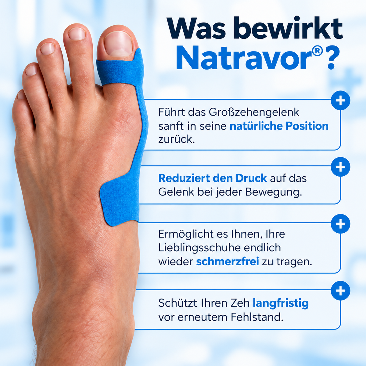 🏅 Natravor® Botanisches Komfort-Pflaster bei Hallux valgus 👠（ Flexible Fußpflege + pflanzlich inspirierte Komfortformel）a