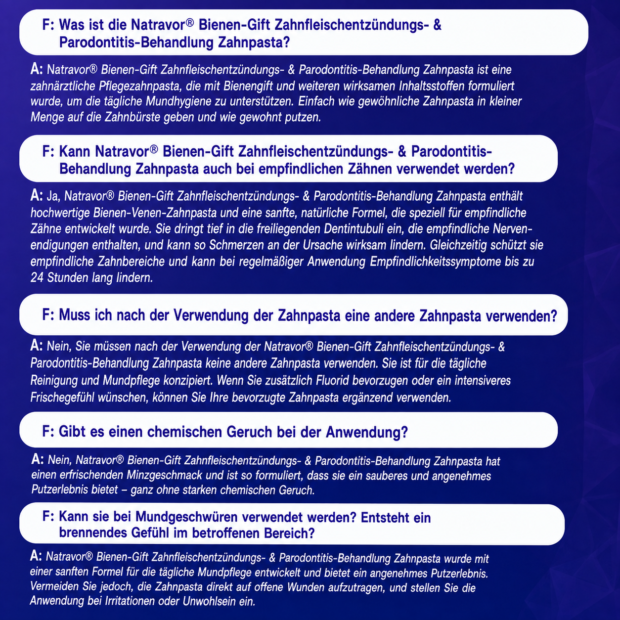🇩🇪 𝐍𝐚𝐭𝐫𝐚𝐯𝐨𝐫® VioCore Zahnpasta zur Behandlung von Zahnfleischentzündungen und Parodontitis mit Bienengift