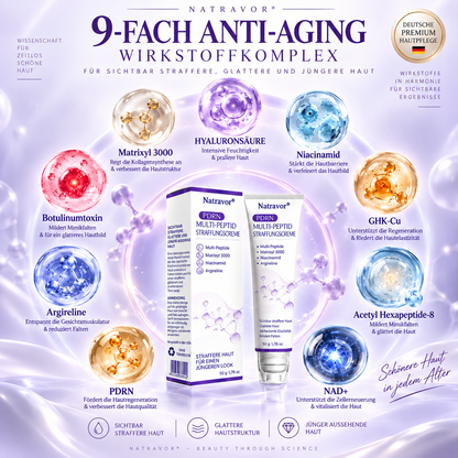 Natravor®🎗️ PDRN Multi-Peptid Straffende Körpercreme ｜ Anti-Aging Pflege, Feuchtigkeit, Straffung & Lifting für ein glatteres, ebenmäßigeres Hautbild｜a