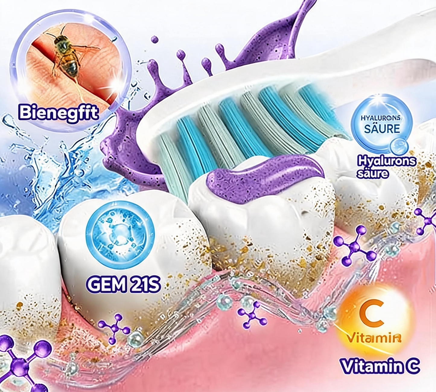 🇩🇪 𝐍𝐚𝐭𝐫𝐚𝐯𝐨𝐫® VioCore Zahnpasta zur Behandlung von Zahnfleischentzündungen und Parodontitis mit Bienengift